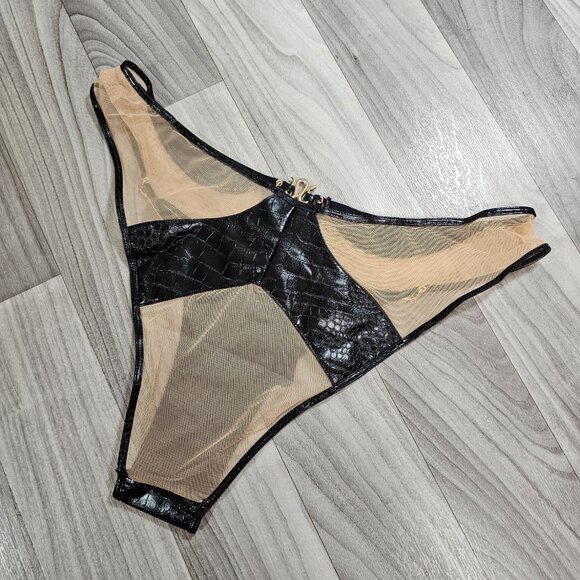 NWT ~ Honey Birdette Chhaya Black Brief Panty Size XL - Picture 2 of 5